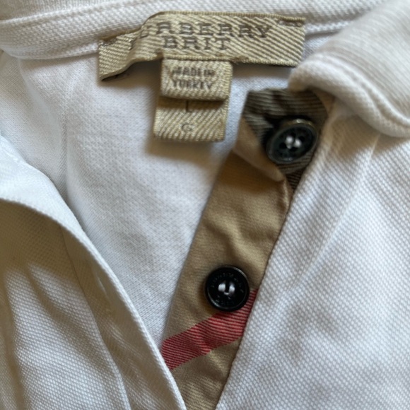 Burberry Check Trim Stretch Pique Polo Shirt Size L - Picture 6 of 7